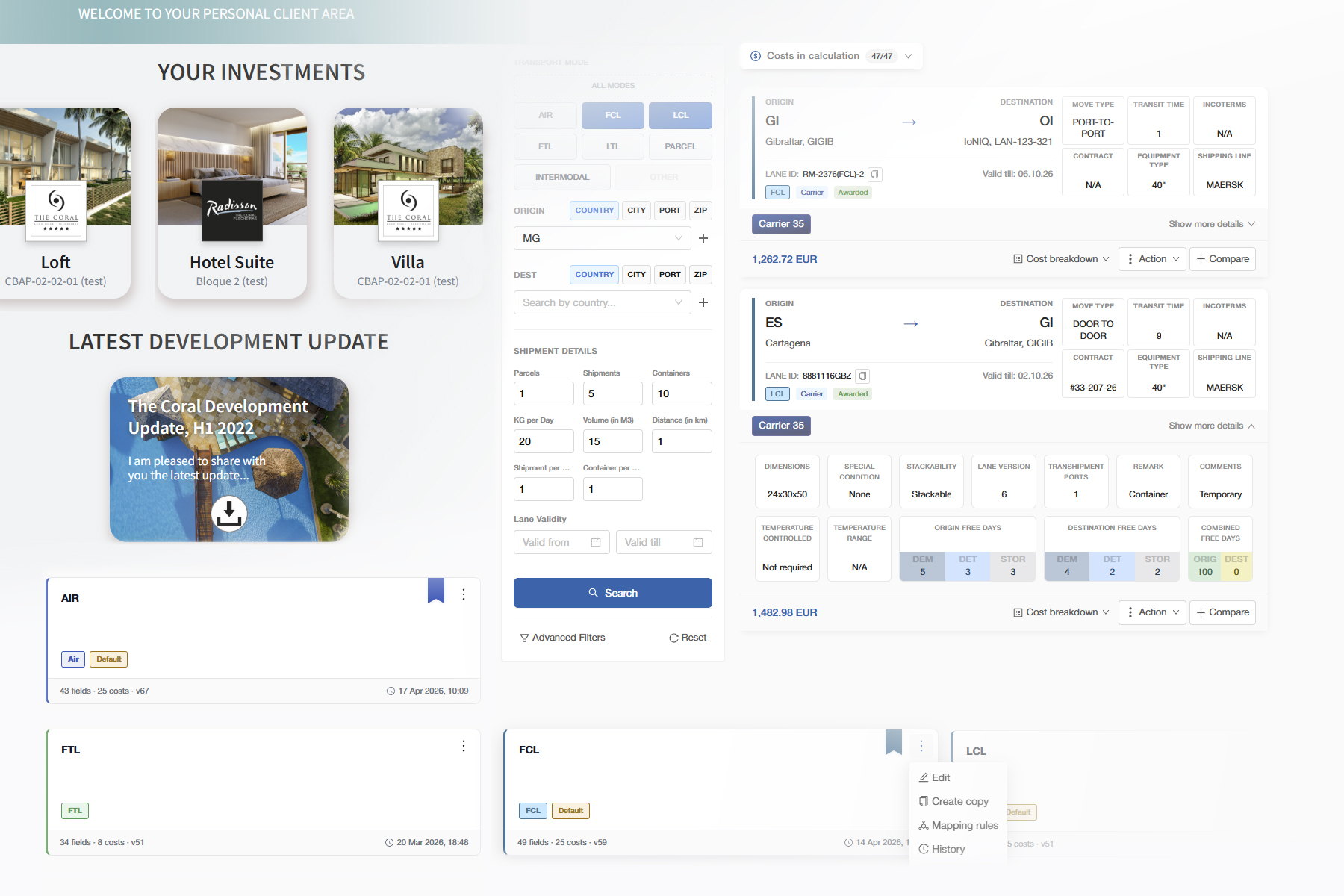 Work portfolio